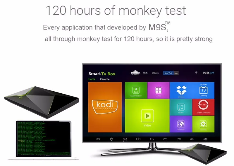 M9S Z8 Smart Android TV Box Android 6.0 S905X Quad-core UHD 4K 2GB 16GB Mini PC 1000M LAN WiFi H.265 Media Player Set top Box