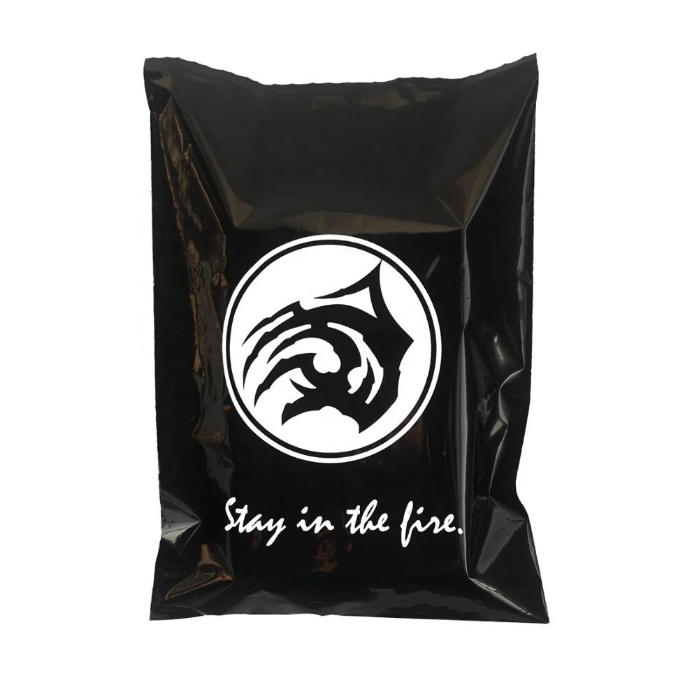 custom light pink shiny color plastic mailing bag factory wholesale poly shipping envelope packaging for clothing