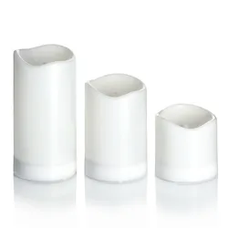 2022 Hot Sale Table Standing Decoration 4inch Waterproof Wave Top Decorative Led Powered Candle Light Powered By Solar