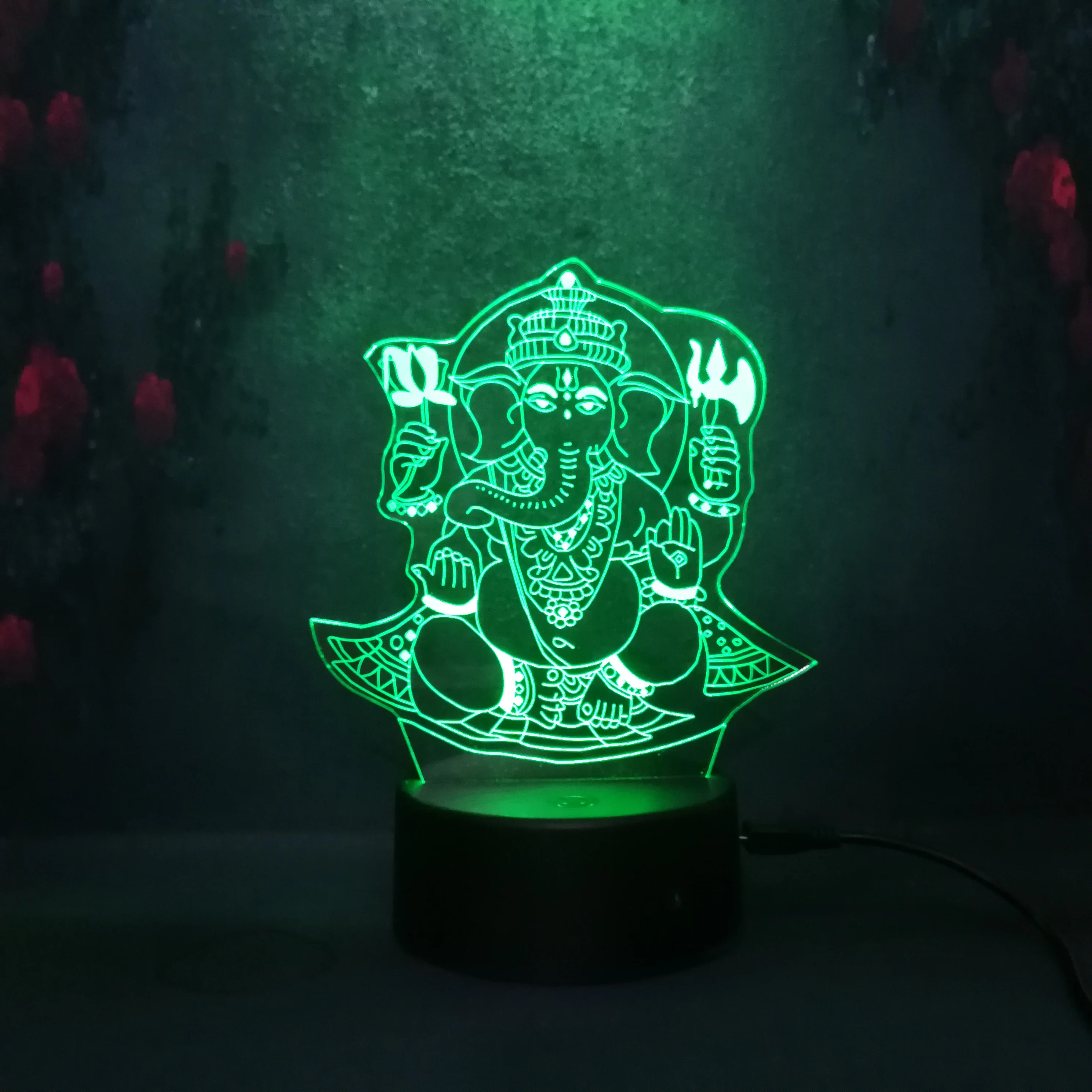 Cartoon Bear baby Sleep on Moon cool shape Lamp 3D USB LED night light children room decor kids good gift christmas festival