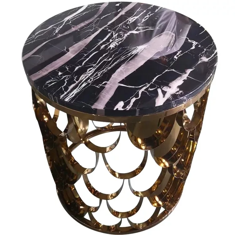 Italian Round Tempered Glass Rotating Living Room End Table