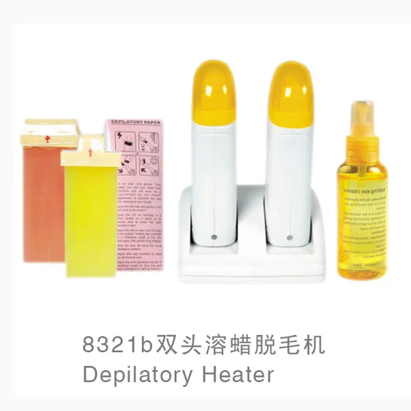 
8321B portable double hand held heads strip wax,depilatory wax heater set with wax paper  (890482765)