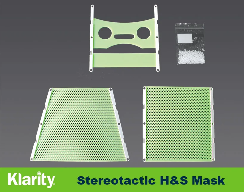 Зеленая Stereotactic маска на голову Klarity для Brainlab системы