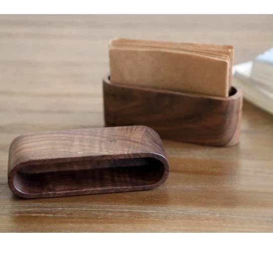 
Personalized Custom Wooden Business Card Holder For Desk 