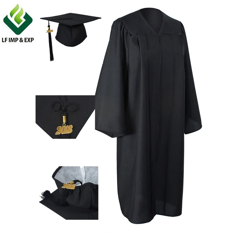2020 Hot Sale university Graduation Gowns And Caps Suit  Matte Finish/ graduation gown for adult (62013638876)