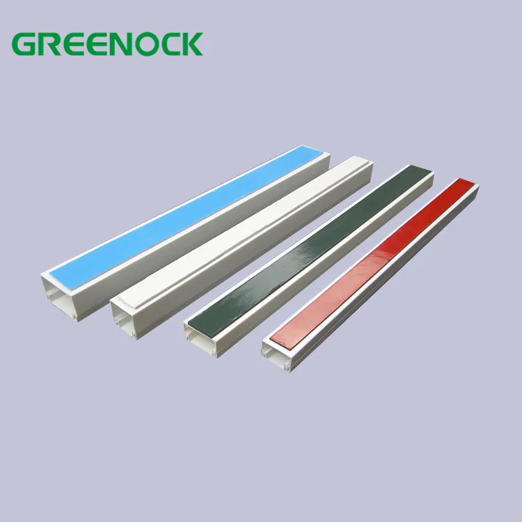 Super quality adhesive pvc cable channel duct channel trunking with blue self-adhesive sticker 12x12