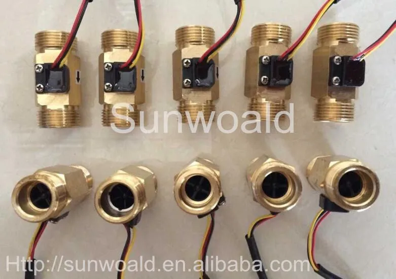 Латунный измеритель расхода воды в Холла DN20 G3/4, скорость 1,5 ~ 50 л/мин