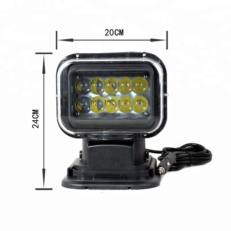 Good quality 7inch 50w magnetic remote control searchlight led car