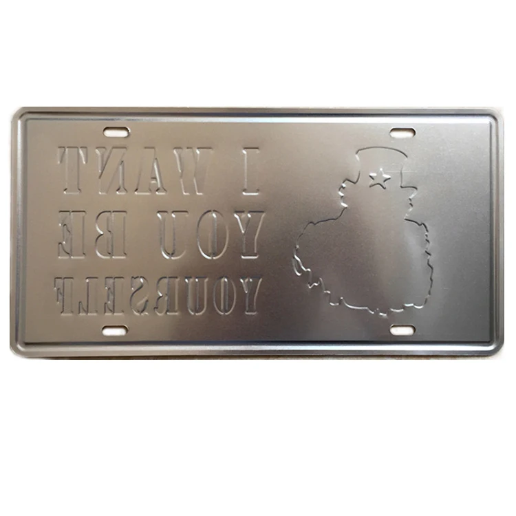 
New model high security embossed cast aluminum license plate 