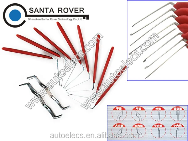 10 ШТ. L Форма Контактный Отмычки Инструменты Set For Car Lock Открывалка Слесарь Инструменты