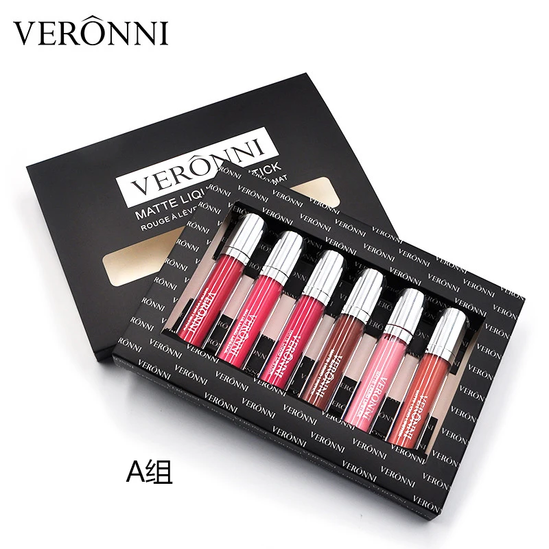 VERONNI 12 Color SetA/B Cosmetics Maquillaje Lipgloss Rouge A Levr Matte Liquid Lipstick