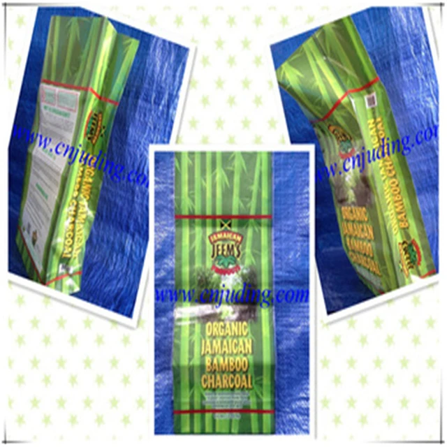 BOPP Laminated PP Woven BBQ Charcoal Packing Bag Polypropylene Woven Charcoal Bag