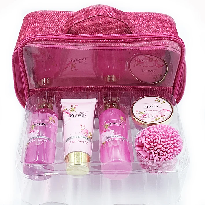 
2019 latest fashion moisture body scrub bubble bath beauty item spa gift set 