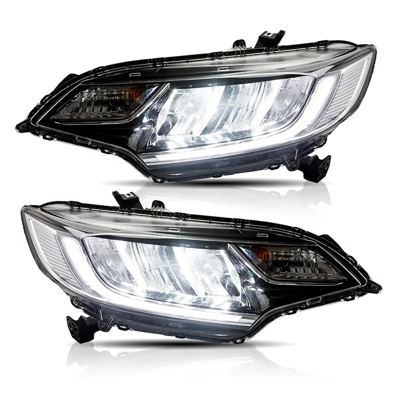VLAND wholesales 3th jazz RS style GK5 LED Head lamp 2013-UP headlight for honda fit