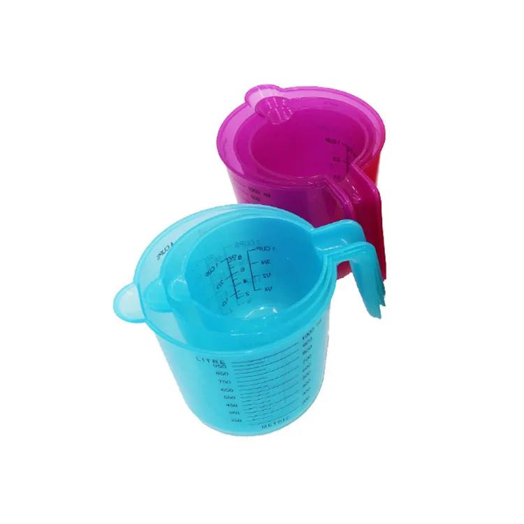2021 Amazon Hot Sale New Product Plastic Baking Gadget Measuring Cups 3 Set Double Scale Cup Measuring Spoon Kitchen Tool