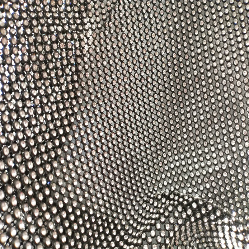 
Chinese factory bulk shoes rhinestone mesh fabric crystal trim bling beaded applique 