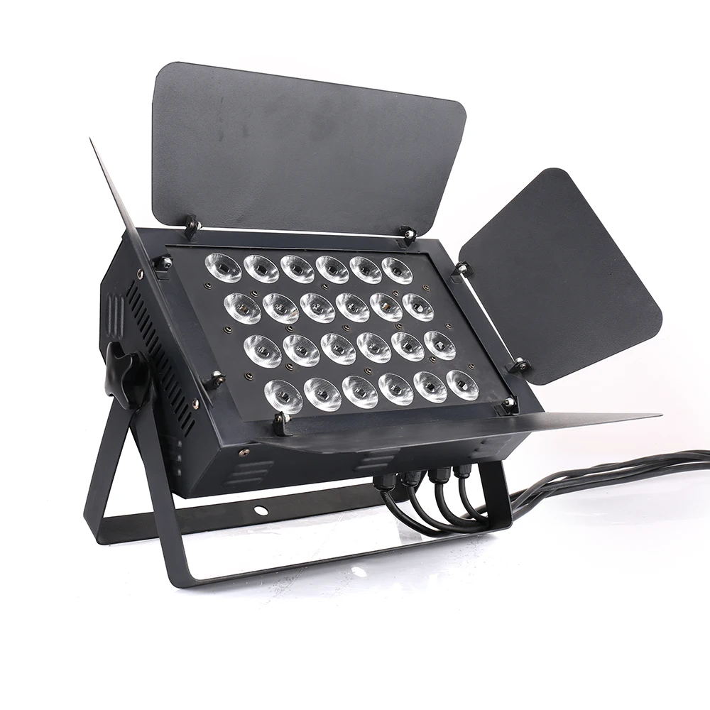 high power studio stage light   24pcs 10W RGBW LED wash light with barn door