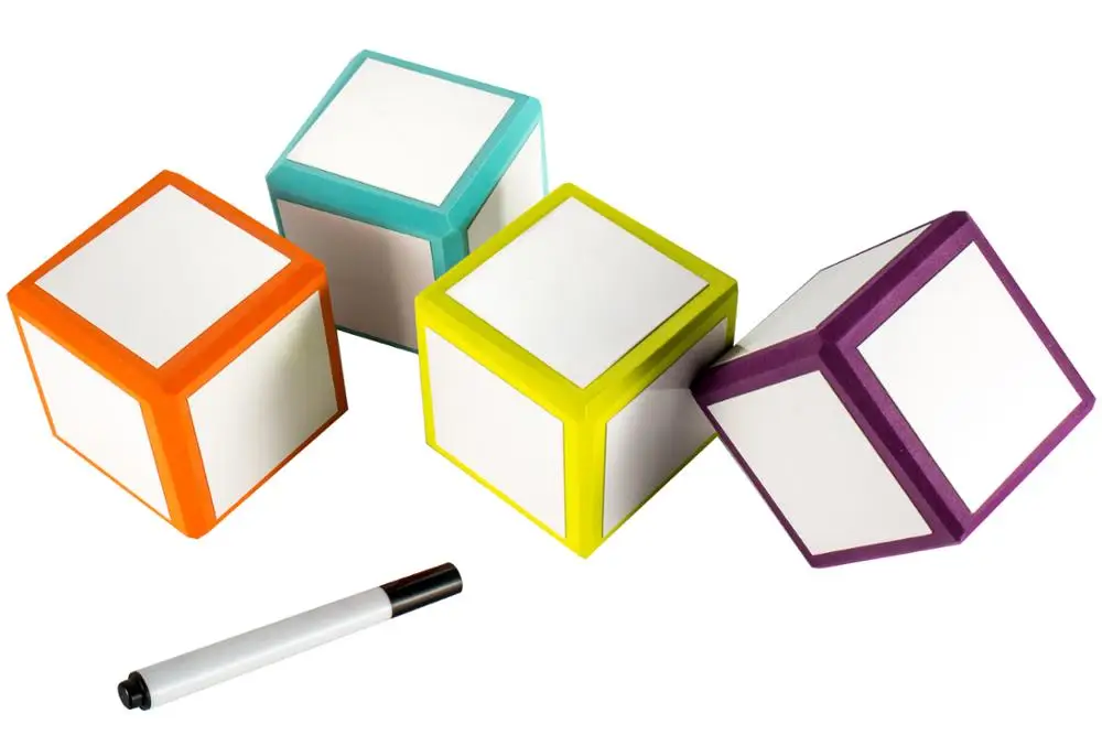Custom Soft EVA Foam Cube Dice EVA Foam Dry Eraser Dice with Pen