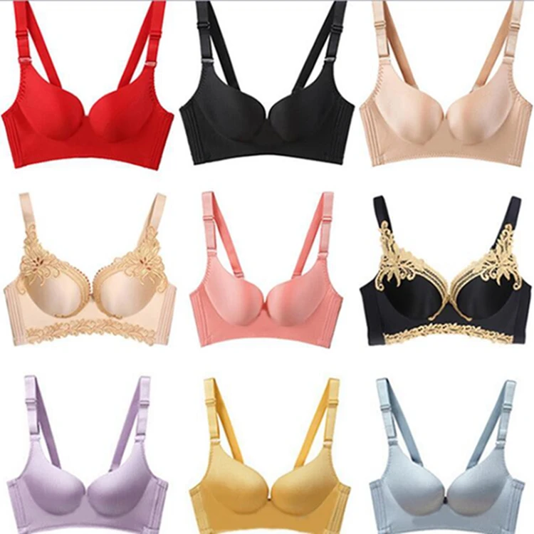 Guangzhou women all sizes reggiseno hipster plunge fancy lace embroidery bra stocklots sexy push up underwear bras