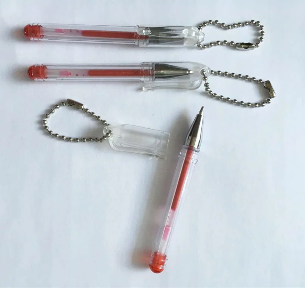 New style mini gel or ball pen with rope or chain or string and good quality
