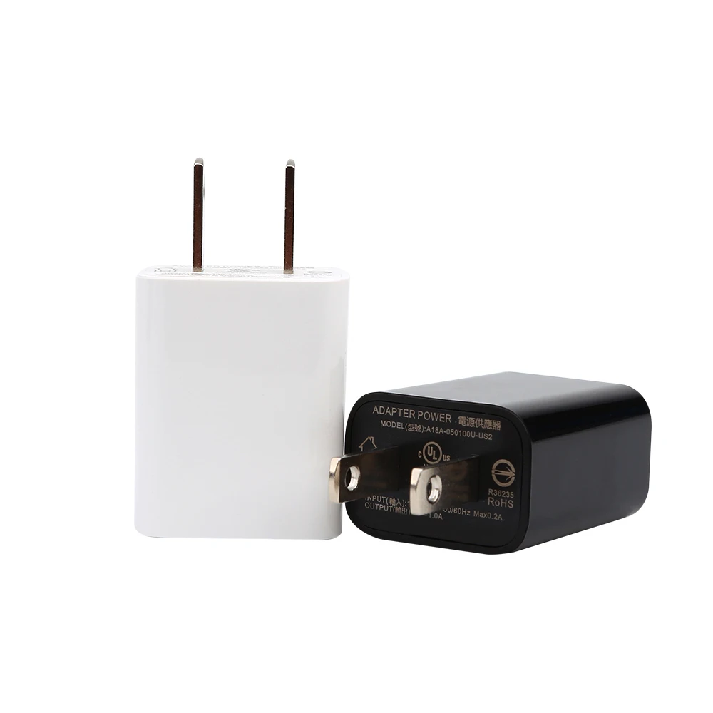 Собственная фабрика, миниатюрное USB-зарядное устройство 5 Вт, 5 В, 1 А с вилкой Стандарта США, сертифицированное UL и FCC