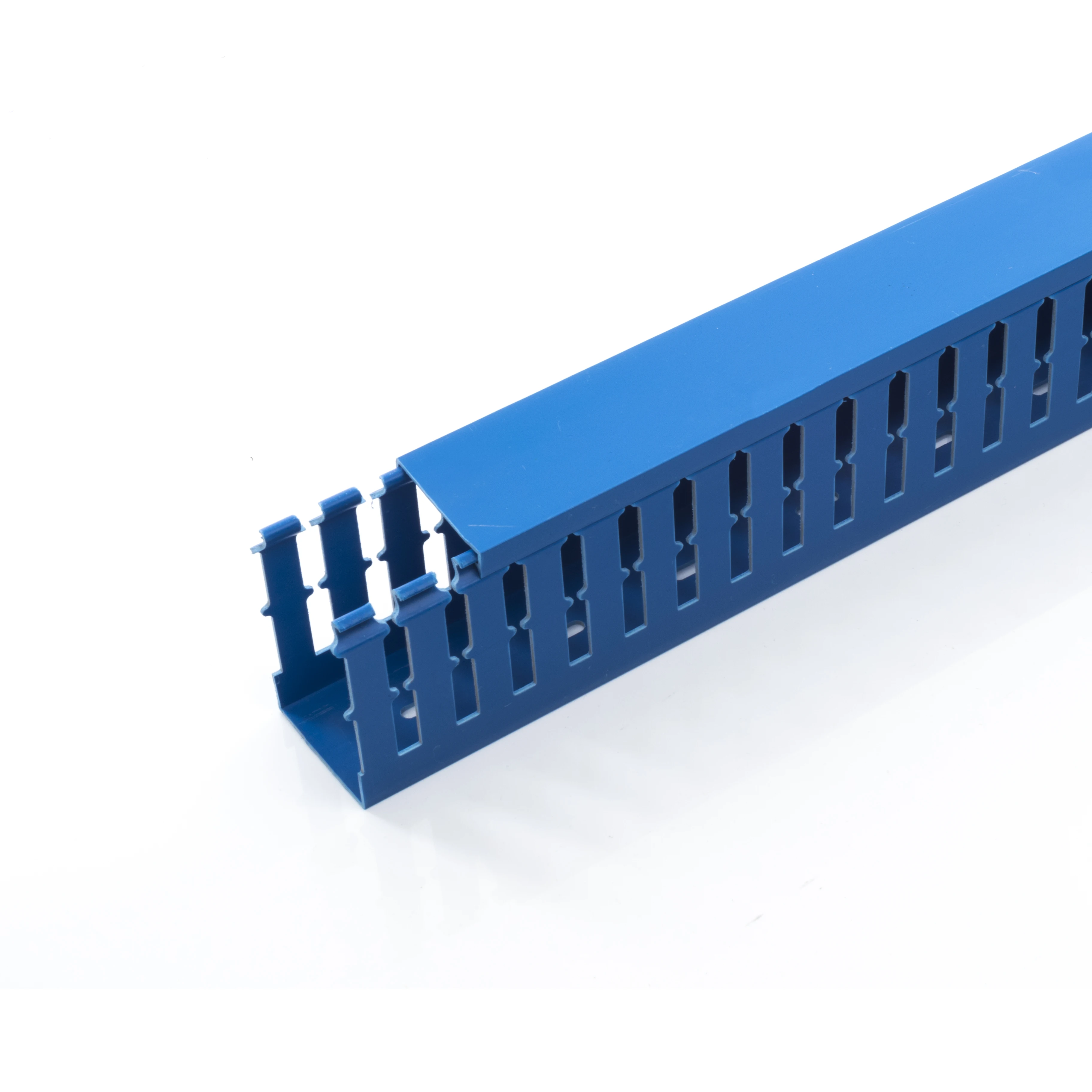 
EASCO RoHS Cable Running Open Slot PVC Wire Ducts PVC Slotted Trunking Blue 