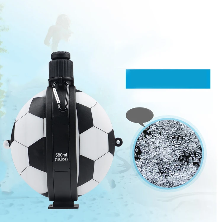 Personalized Adult Sport Soccer Drink Foldable Silicone Water Bottle BPA Free