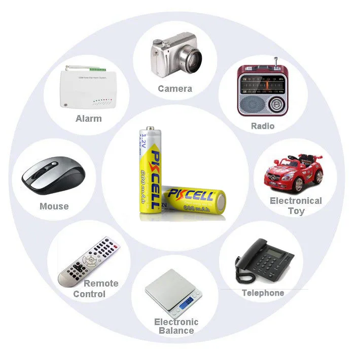 Hot Sale 1000 times cycle life rechargeable battery nimh aa 1.2v 600mah with solder tabs