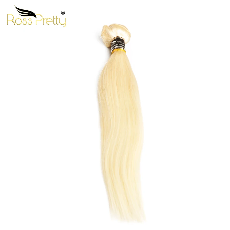 
Натуральные волосы Ross Pretty Remy, гладкие волосы, свободные спутывания, 613 блонд, перуанские норковые человеческие волосы, прямые удлинители 