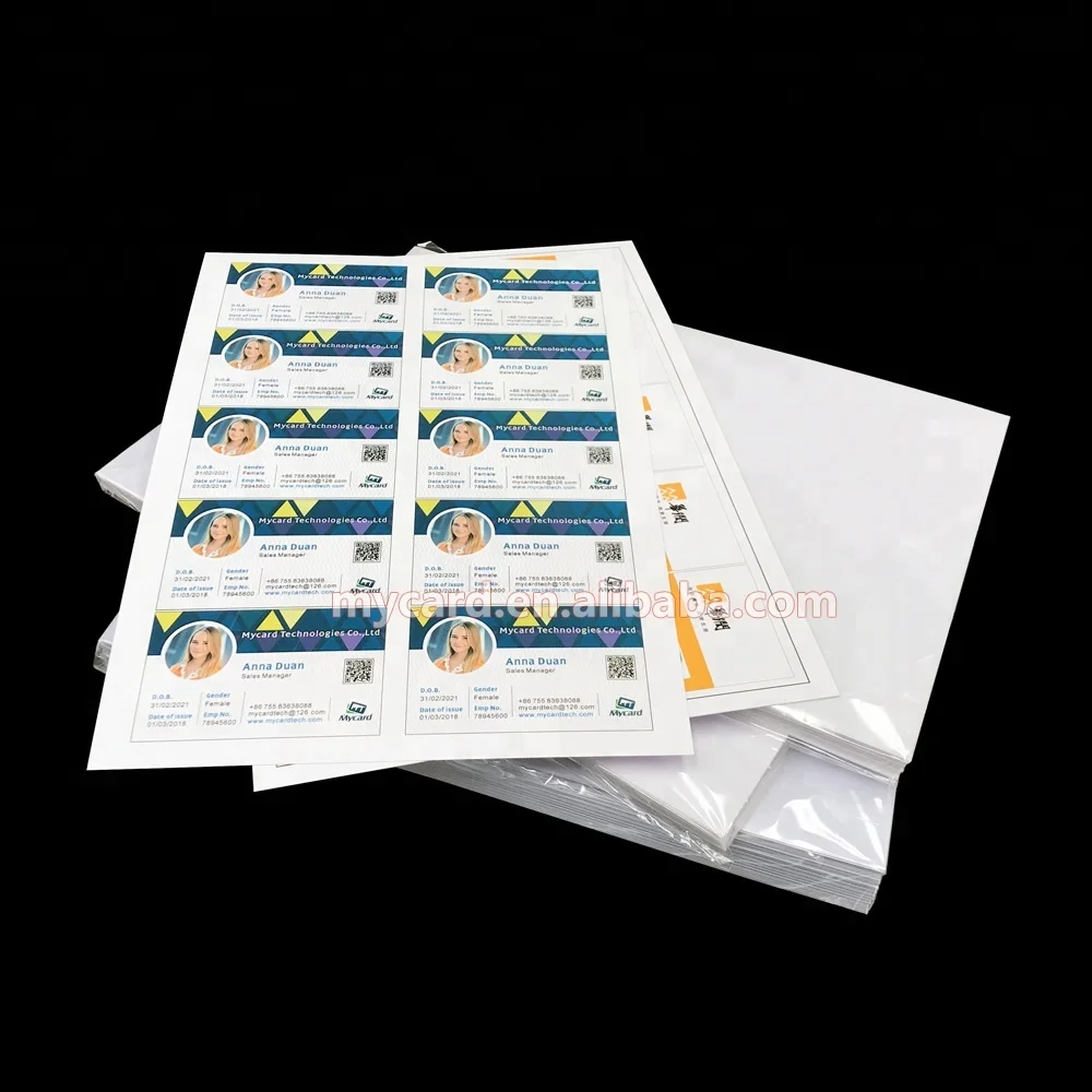 High Quality A4 A3 White Laser Printing PVC Card Sheet for Laser Printer