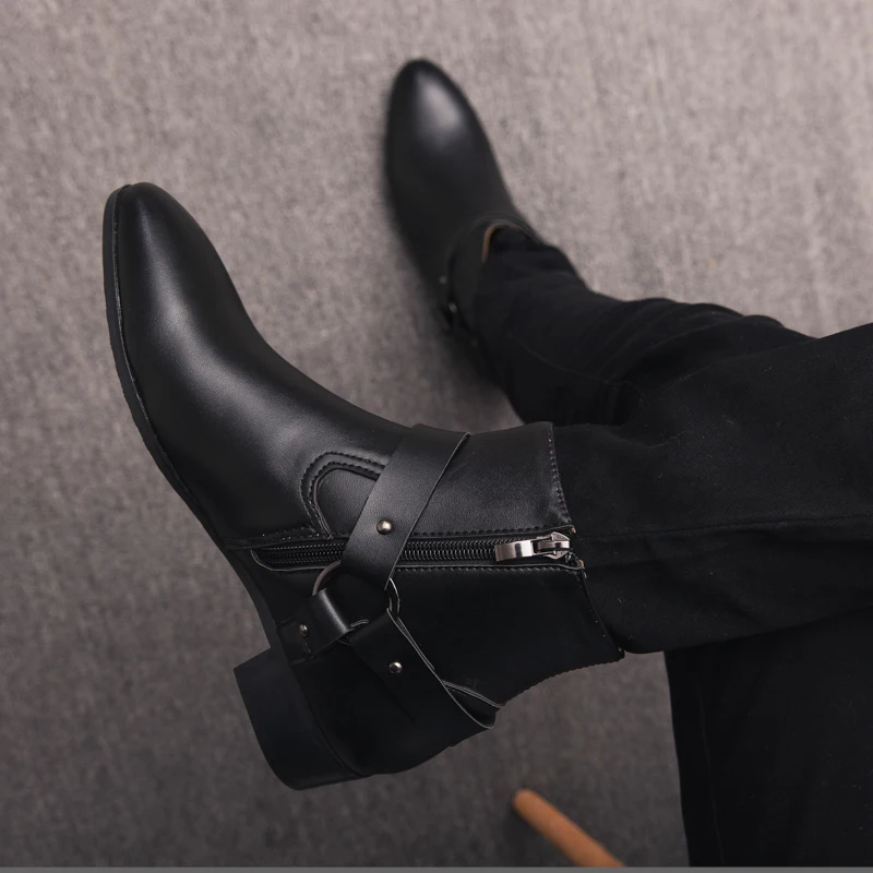 
wholesale leather boots for men casual ,custom leather dress boots shoes men 