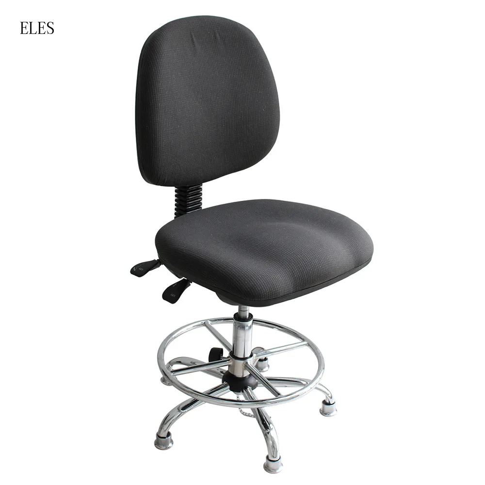 Adjustable Tall ESD Fabric Anti Static PVC PU Foam Work Stool Leather Antistatic Chair