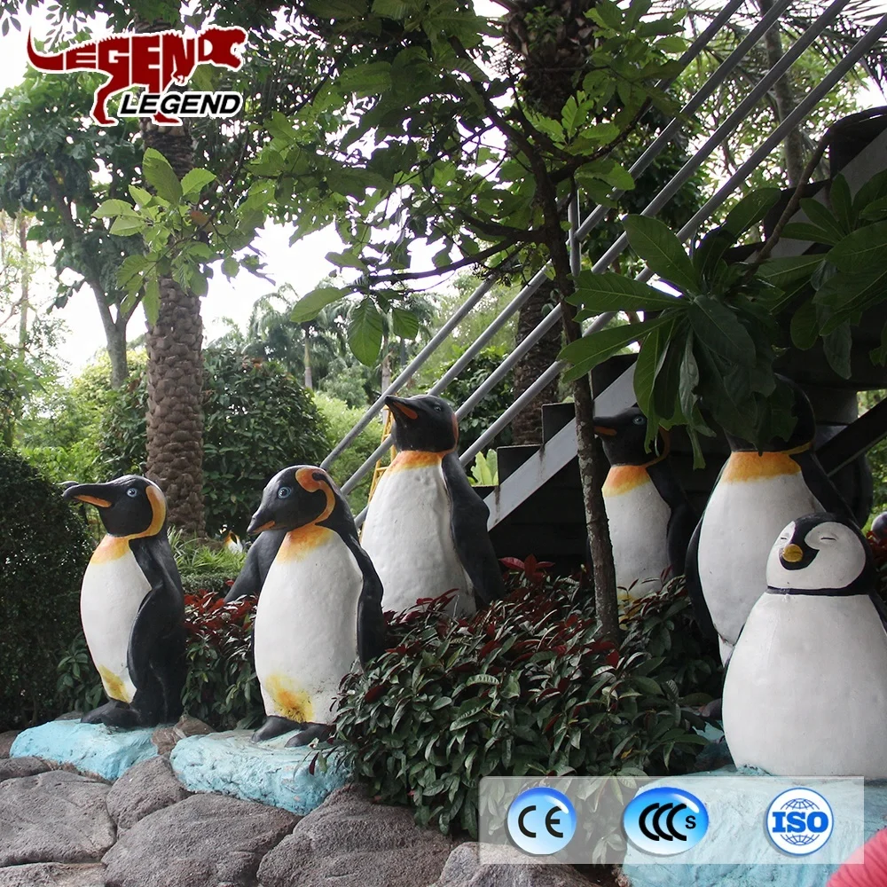 
Zoo decoration animatronic animal lifesize fiberglass penguin model 