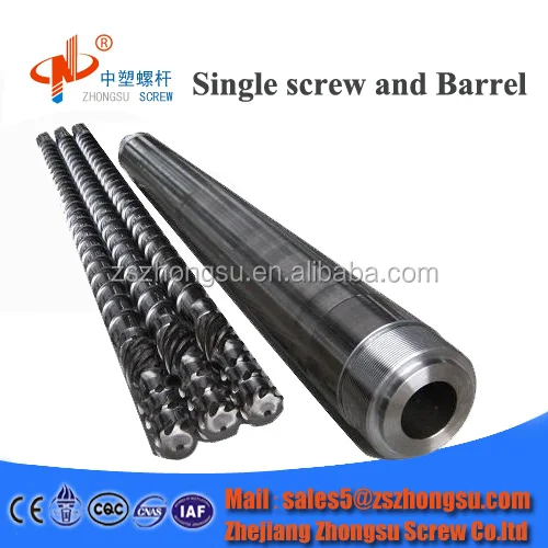 Granulation plastic extruding single screw and barrel plastic extruder single screw and barrel for pvc extrusion