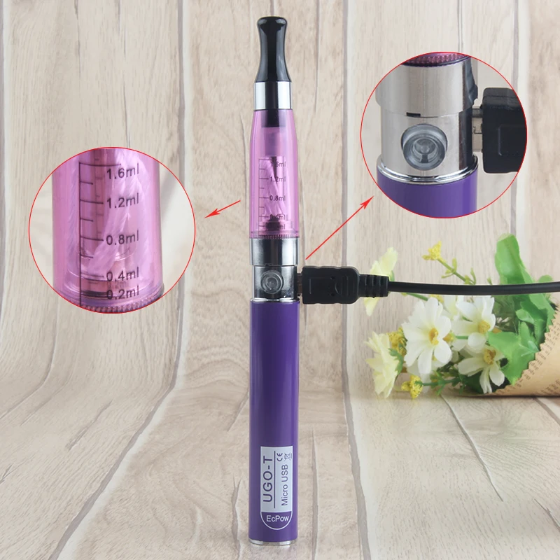 
2019 electronic cigarette Starter Kit 650mah Battery vape pen vaporizer UGO CE4 with USB Charger 