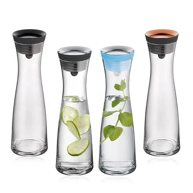 wholesale Borosilicate Glass Pitcher / Carafe / water Jug with SS304   fruit infuser Lid