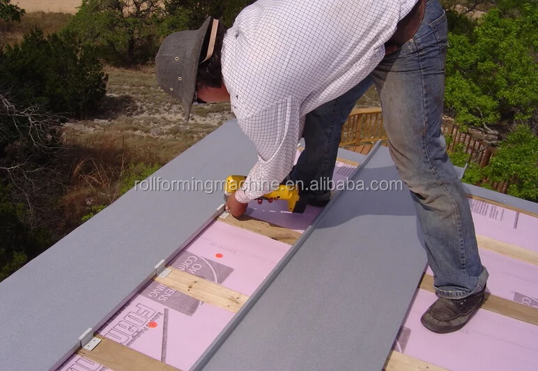 metal standing seam roof panel roll forming machine