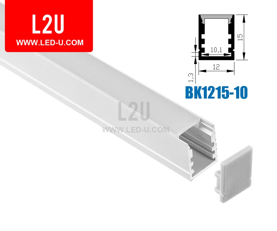 BOKUN High Alu 1m 2m 3m Square Round Silver Black Customize Color Surface Mount Aluminum Profile for Light