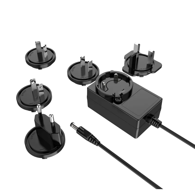 Shenzhen SupPower US EU AUS UK plug power supply AC DC Wallmount interchangeable 12v 1a power adapter