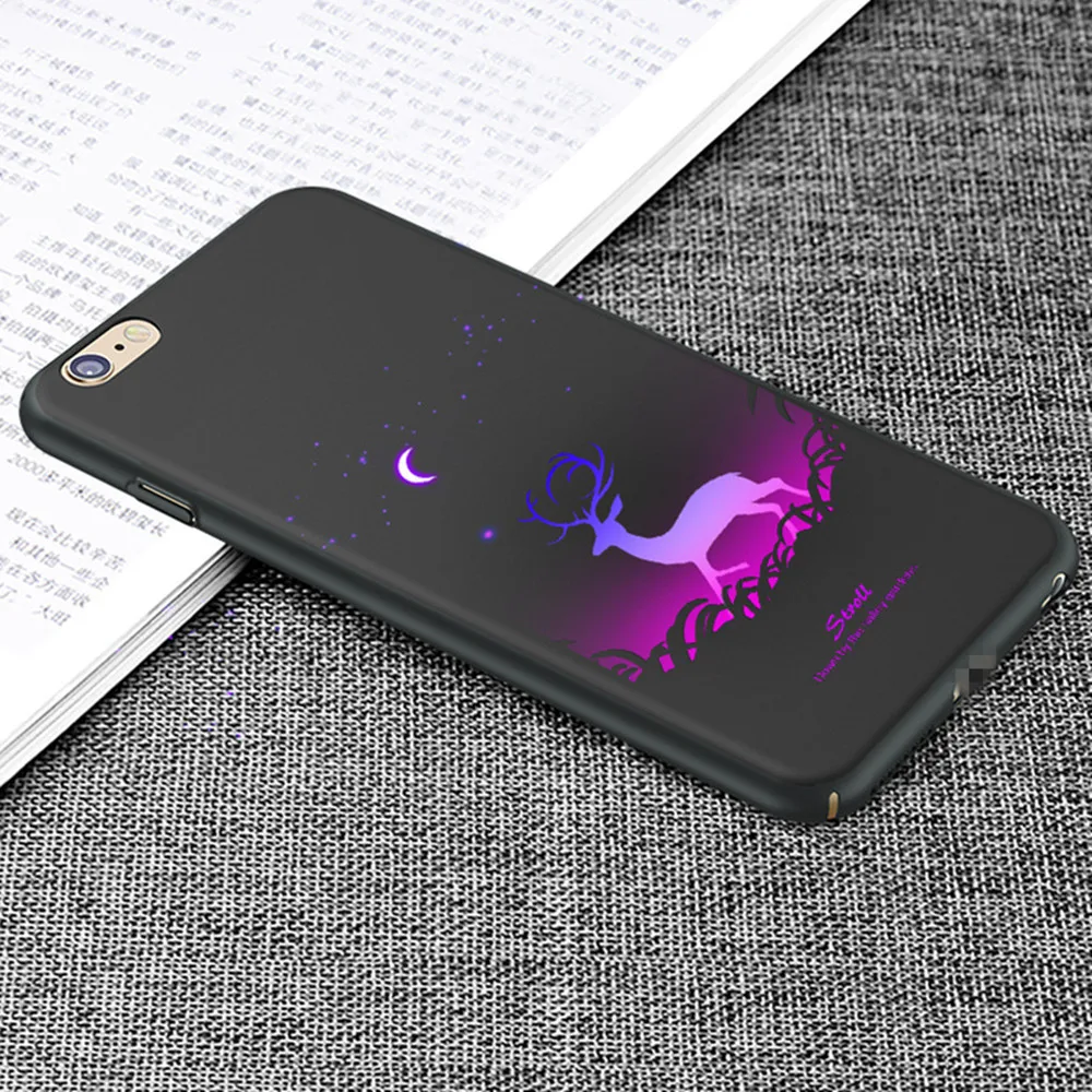 Ultralight Hard PC Luminous Design Mobile Phone Case for iPhone X