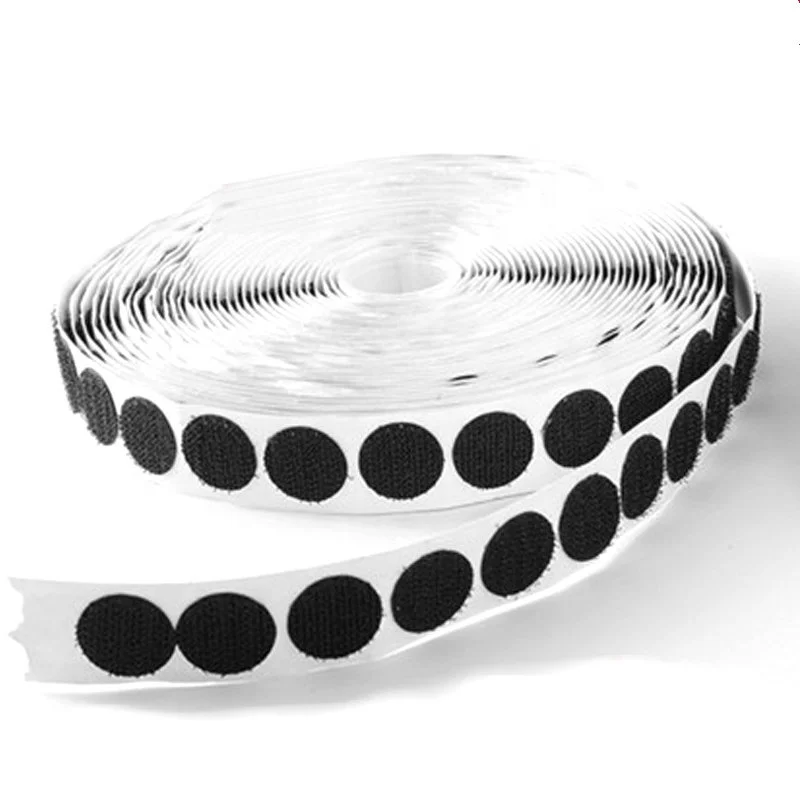 Nylon Self Adhesive Hook and Loop Circle Coin Dots with super stickey Glue