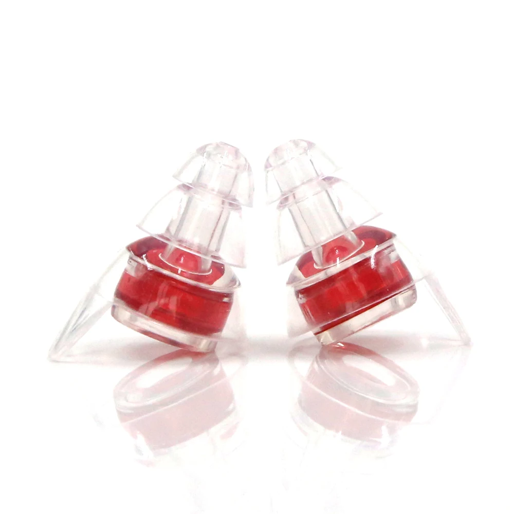 Soundproof high fidelity silicone musician filter earplugs