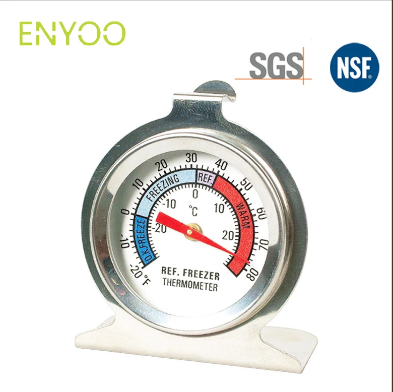 
Home Kitchen Freezer/Refrigerator Large Stainless Steel Dial Thermometer 