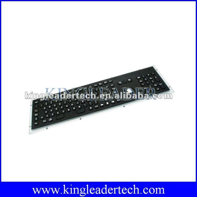 anti-vandalism black metal keyboard with Function keys and number keypad