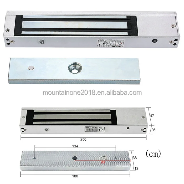 280KG 600LB Single Door 12V Electric Lock For Door Magnetic Electromagnetic Lock Holding Force For Access Control with LED Light