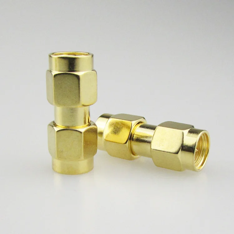 Gold Plated SMA Male to Male RF Coaxial Connector antenna Adapter sma connectors