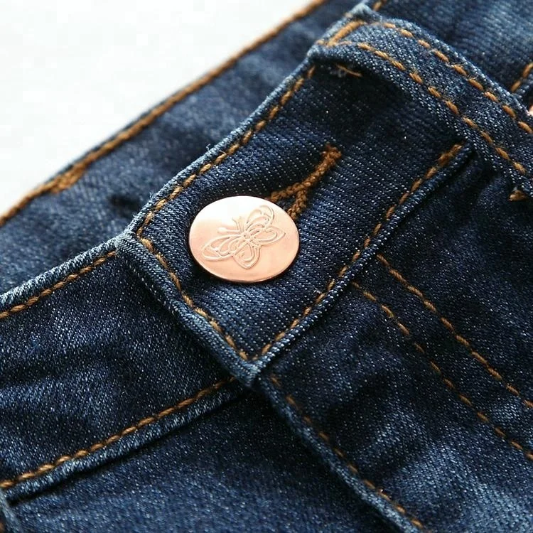 
Slim fit adjustable waist kids denim jeans for girls 