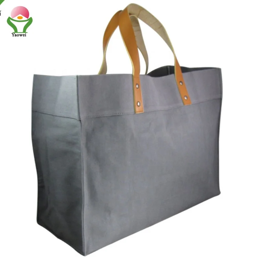 newest style fashion custom high quality 18oz blank cotton canvas beach bag with leather hande tote bag canvass shopping bag