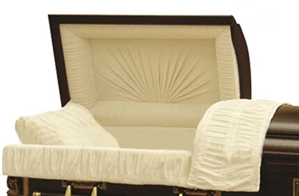 TD--A04 Funeral casket selected wooden casket with metal handles coffin