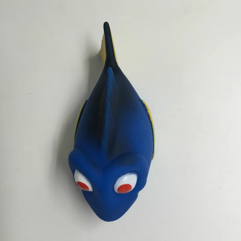 
Funny small bule clown fish bath rubber animal toy for kids 